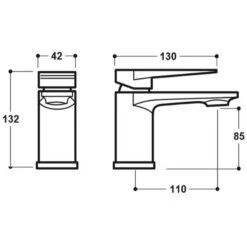 Synergy Tec Studio XQ Mini Mono Basin Mixer Tap 7 Synergy Tec Studio XQ Mini Mono Basin Mixer Tap -Home Furnishings synergy sy xq07 n 3