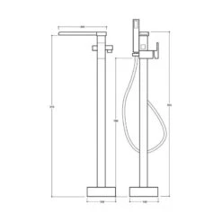 Synergy Tec Studio Z Freestanding Bath Shower Mixer Tap -Home Furnishings synergy sy z88 n 3
