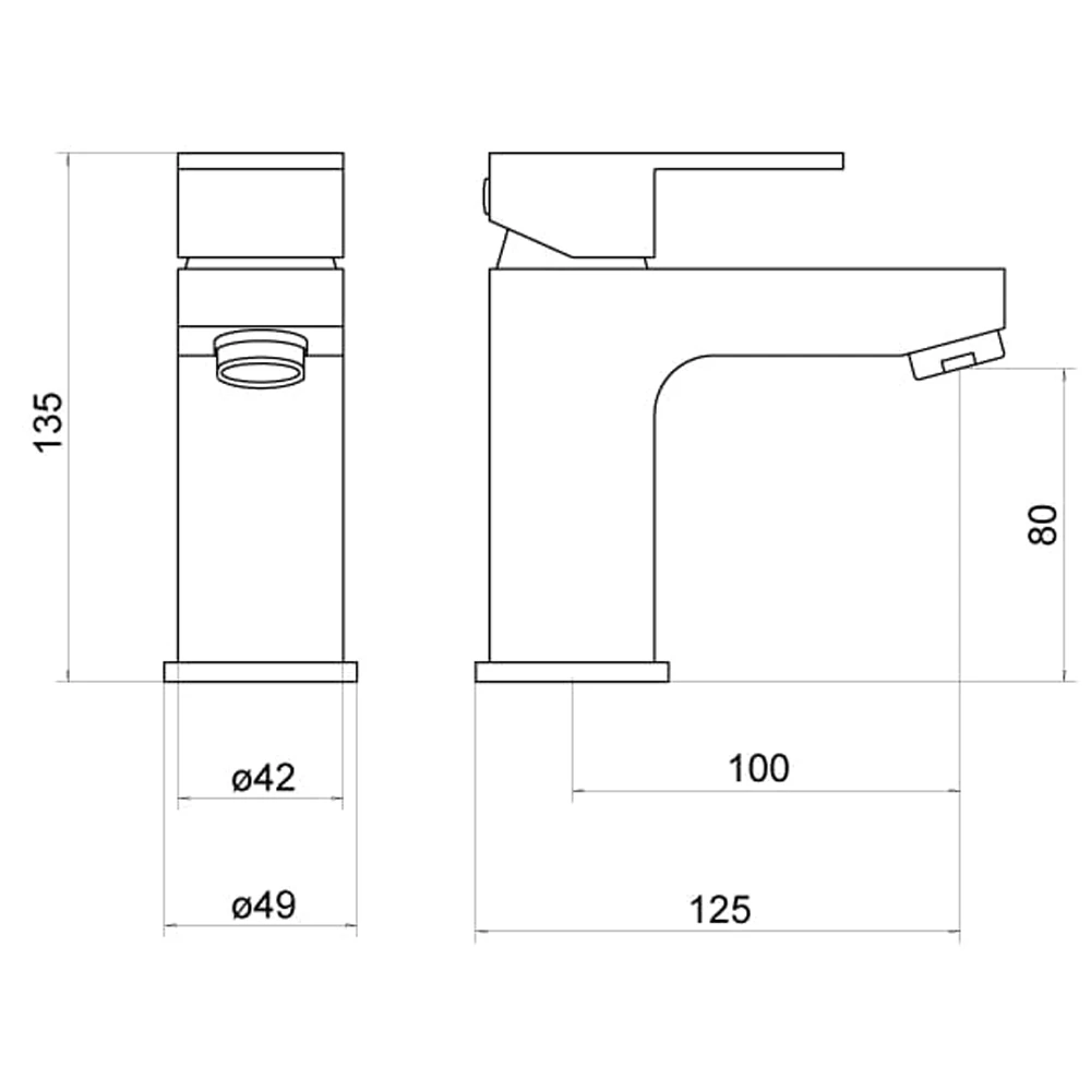 Trisen Hiron Mono Basin Mixer Tap 4 Trisen Hiron Mono Basin Mixer Tap - Image 2