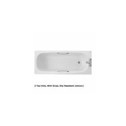 Twyford Celtic Bath 1500×700 2 Tap Slip Resist With Grips & Legs