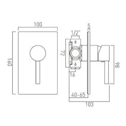 Vado Zoo Manual Shower Valve 7 Vado Zoo Manual Shower Valve -Home Furnishings vado zoo 145asq cp 3