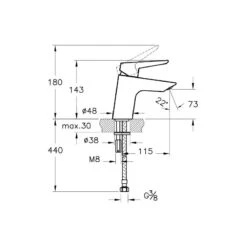 Vitra Solid S Basin Mixer -Home Furnishings vitra a42440vuk 2